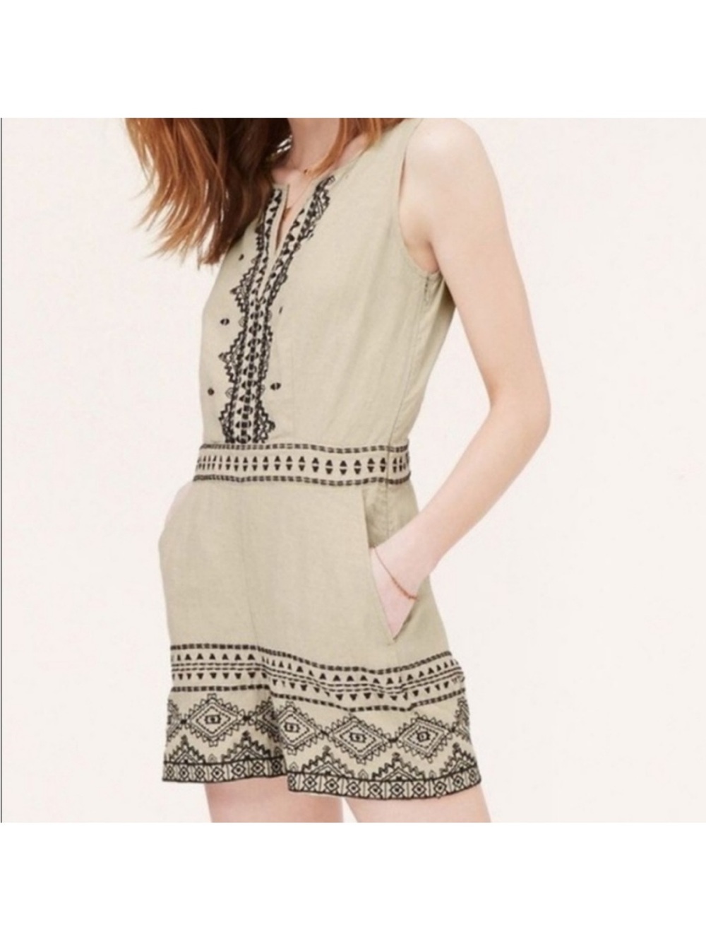 Ann Taylor Loft Linen Romper